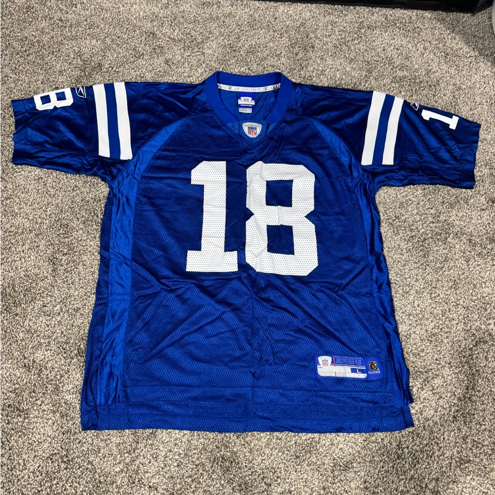 Indianapolis Colts Peyton Manning Blue Jersey with White Accents